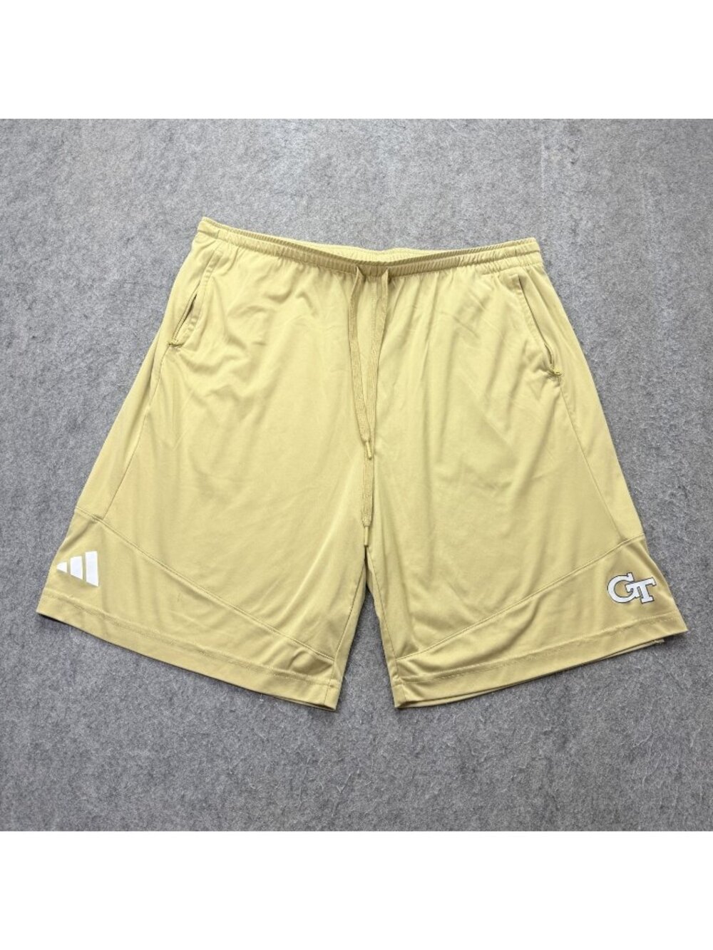 Georgia Tech Yellow Jackets Adidas Shorts Men 2XL Gold Performance Practice 10"